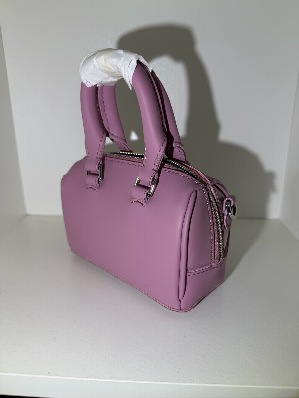 Dr. Martens Mauve Mini Leather Satchel with Detachable Strap - Picture 3 of 5